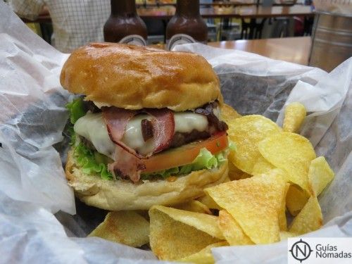 Hamburguesa de U Try en el Mercado de Campo de Ourique